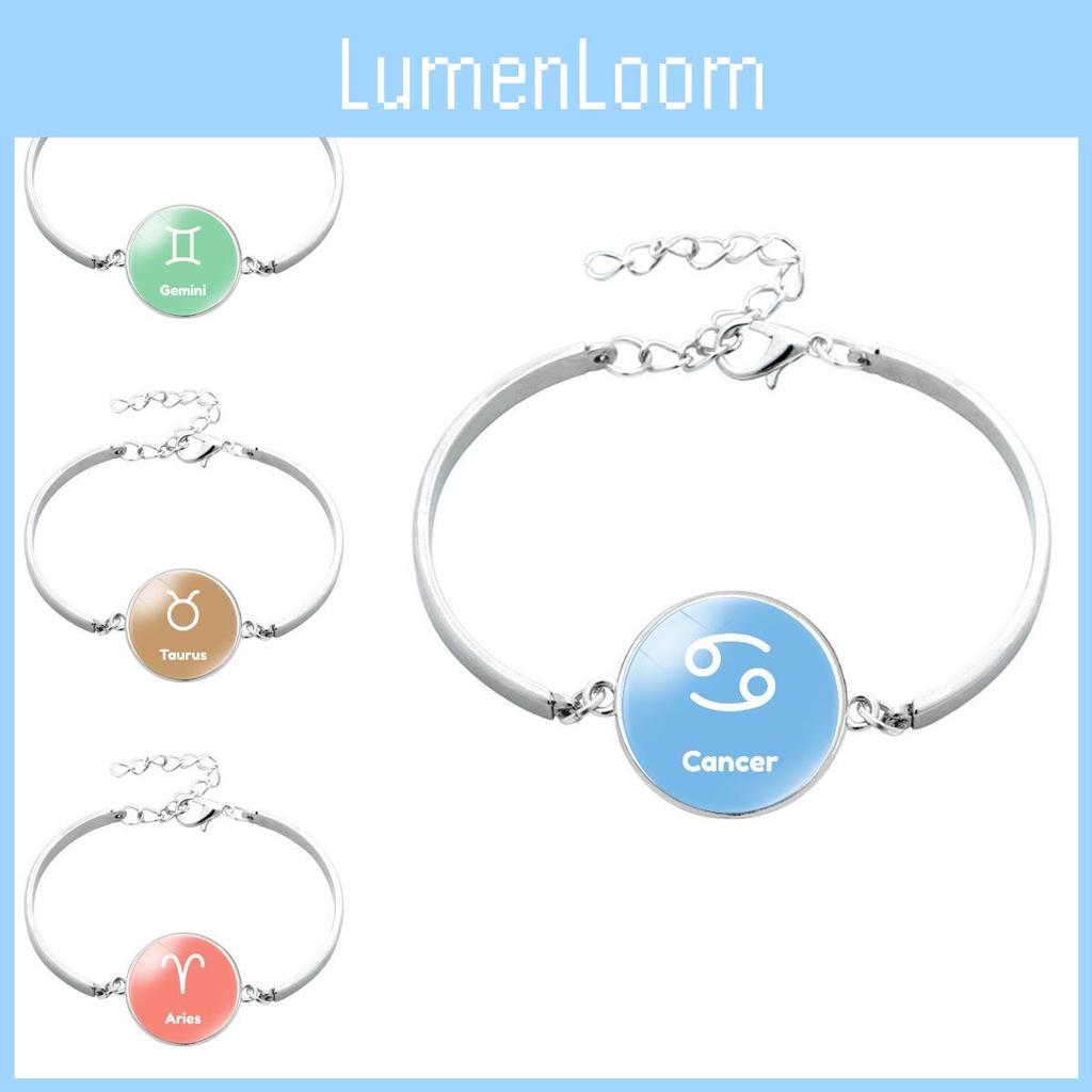 Modern Zodiac Sign Alloy Bangle Unisex Simple Design Trendy Star Sign Bracelet