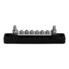 6 Terminal Bus Bar with Cover 48V 150A 2 Studs Power Distribution Block for Car Boat Marine Caravan RV Black