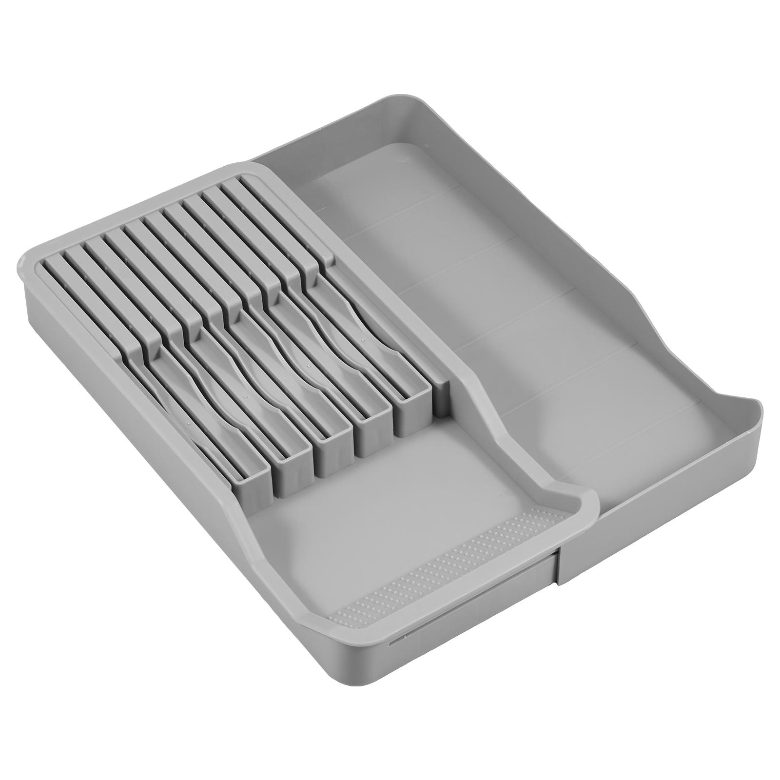 

Расширяемый ящик для столового серебра Органайзер для кухонных принадлежностей Лоток для столовых приборов Ложки Вилки Палочки для еды Держатель для хранения