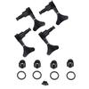 2L 2R Black Closed Zinc Alloy Machine Heads String Tuners Tuning Pegs for Electric Bass