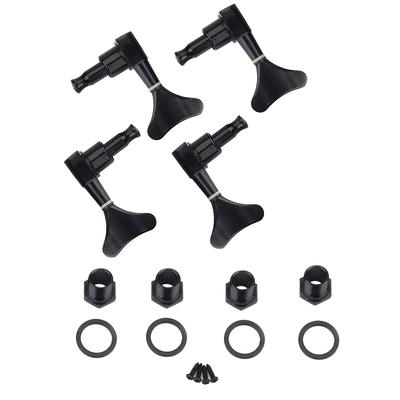2L 2R Black Closed Zinc Alloy Machine Heads String Tuners Tuning Pegs for Electric Bass