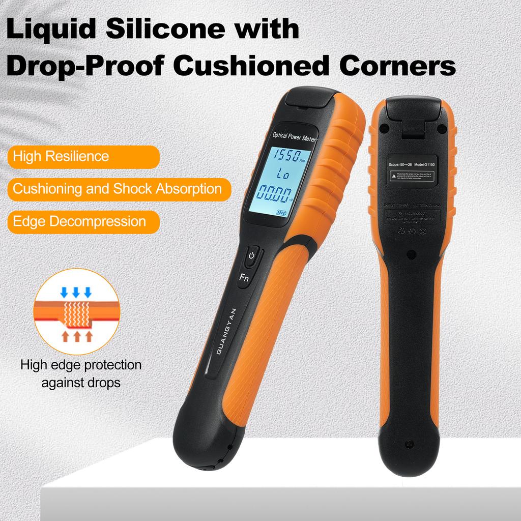 G11 Optisches Leistungsmessgerät Hochpräzises wiederaufladbares Glasfaser-Leistungsmessgerät mit Taschenlampe OPM