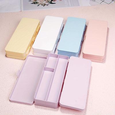 1 szt. Półprzezroczysty Matowy Piórnik Uczniowski Piórnik do Przechowywania Wielofunkcyjny Dwustronny Macaron Dwustronny Piórnik