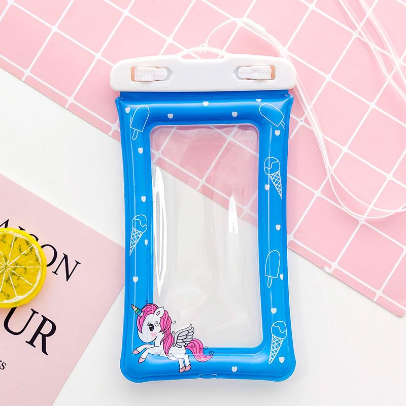 Large Cartoon Mobile Phone Waterproof Bag Touchscreen Swimming Diving Cover Rider Takeaway Rainproof Case Sealed Bag with Airbag