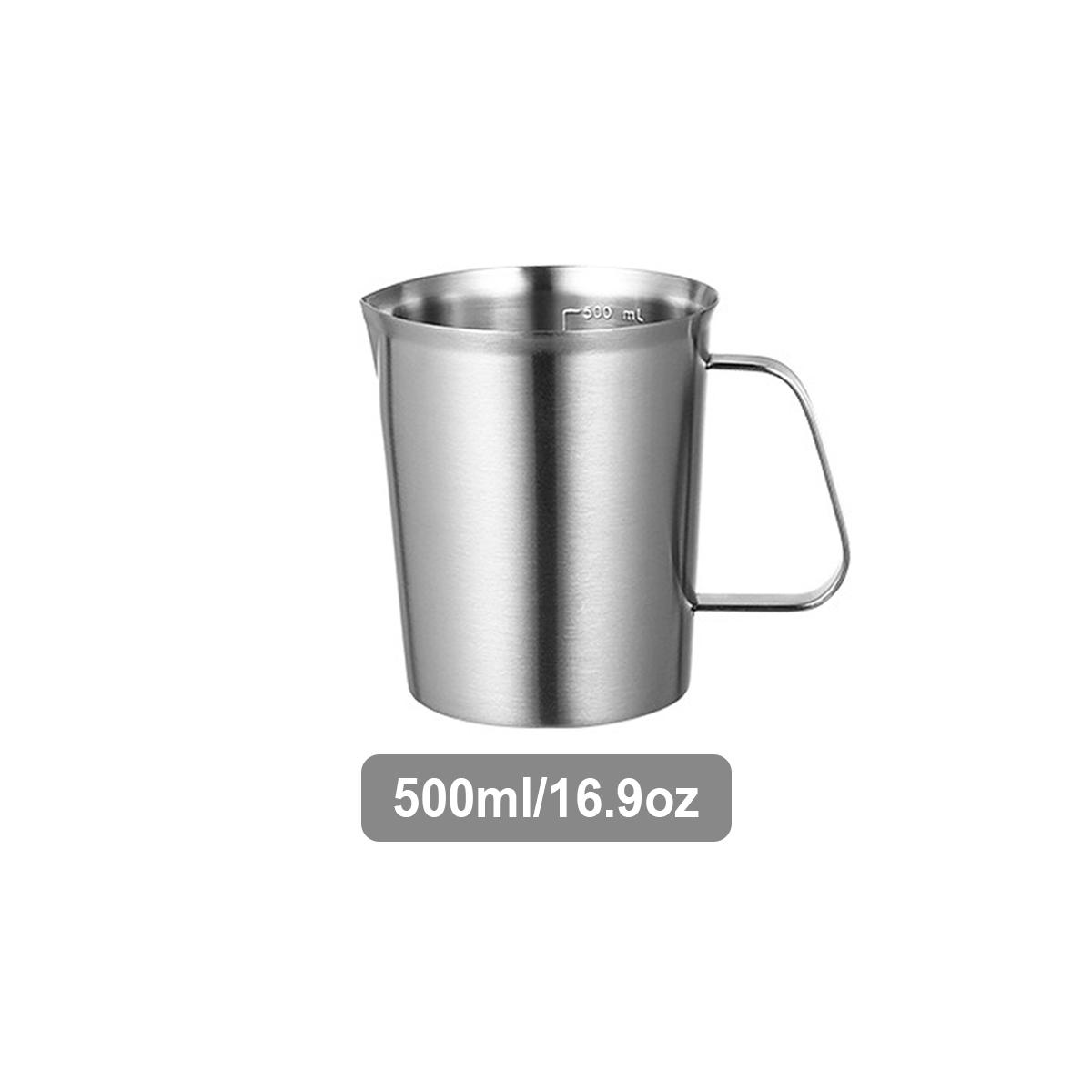 

Мерный стакан, мерный стакан из нержавеющей стали, кувшин для вспенивания молока, чашка для вспенивания молока с маркировкой и ручкой для эспрессо