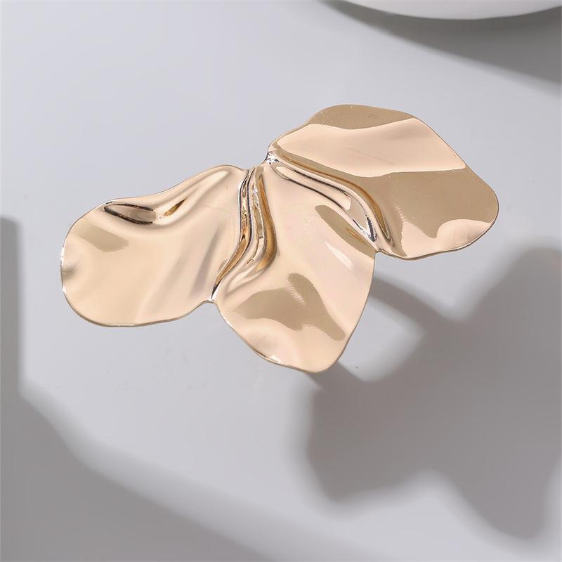 European and American Geometric Metal Wind Lava Lines Women s Rings Irregular Smooth Open Ring Set