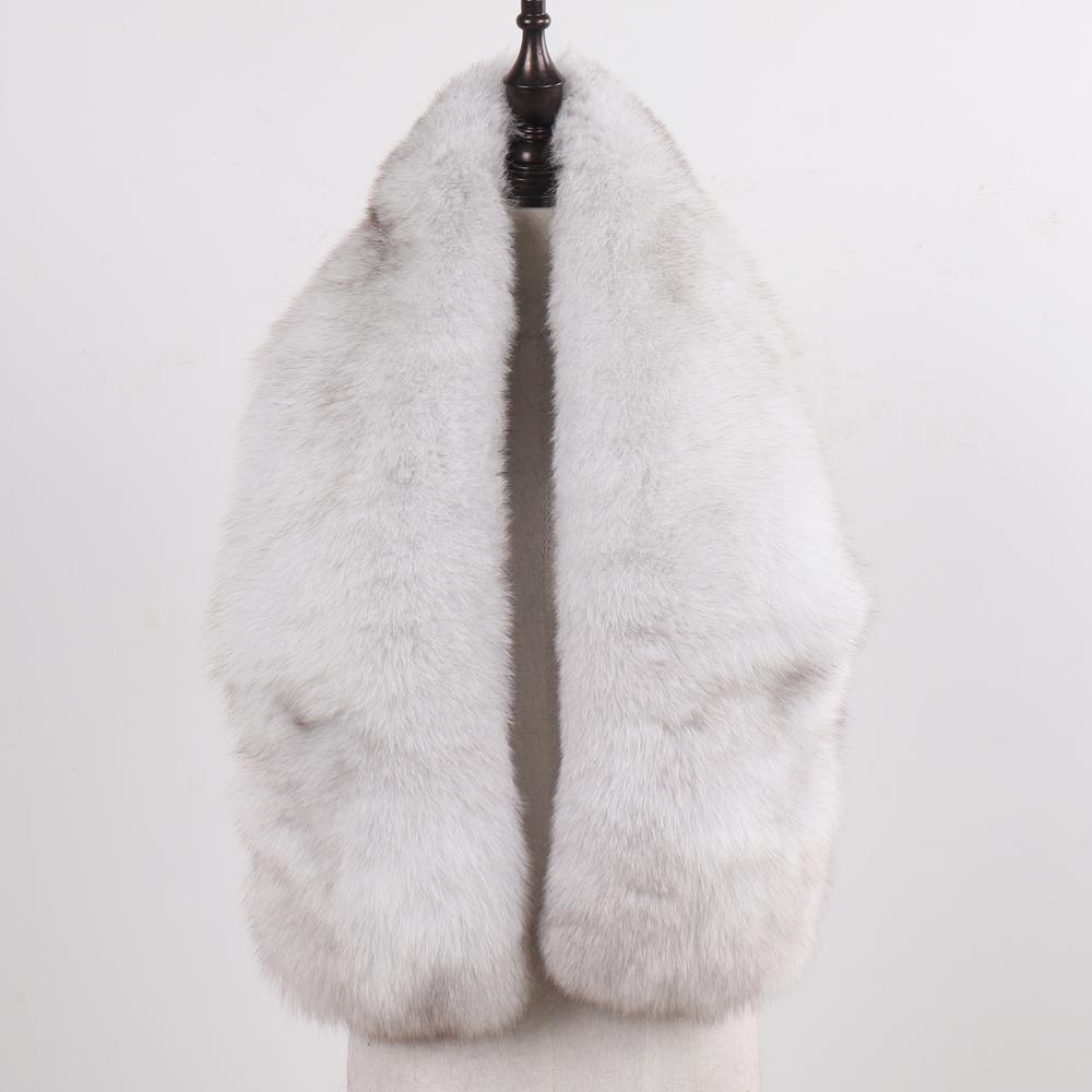 New Winter Lady Natural Luxury Real Fox Fur Scarf Shawl Full Pelt Warm Soft  Genuine Fox Fur Scarves Women Real Fur Muffler