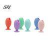 Toothbrush Holder for Glass Surface 2PCS Fish Shape with Strong Suction Cup Hygienic Soft Silicone Quick Drain Bathroom Organizer