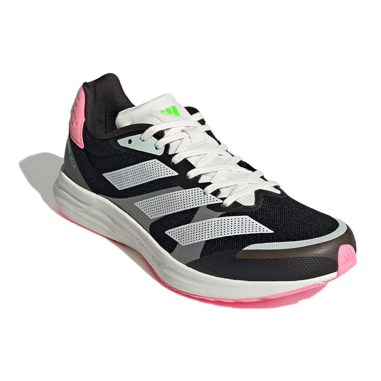 Adidas Adizero RC 4 Lace-Up Flat Sole Fabric Non-Slip Wear-Resistant Breathable Low-Top Carbon Plate Casual Running Shoes Unisex Sneakers GX6661
