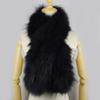MWFur Fashion Winter Fluffy Fox Fur Scarves Hand Knitted Fox Fur Neck Collar Knit Fox Fur Scarf for Women