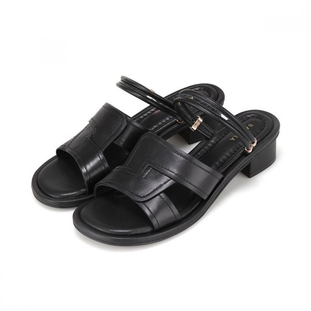Barbara Cowhide BaSic Women S SandalS 3cm 2 colorS Bbj382 225/01.black