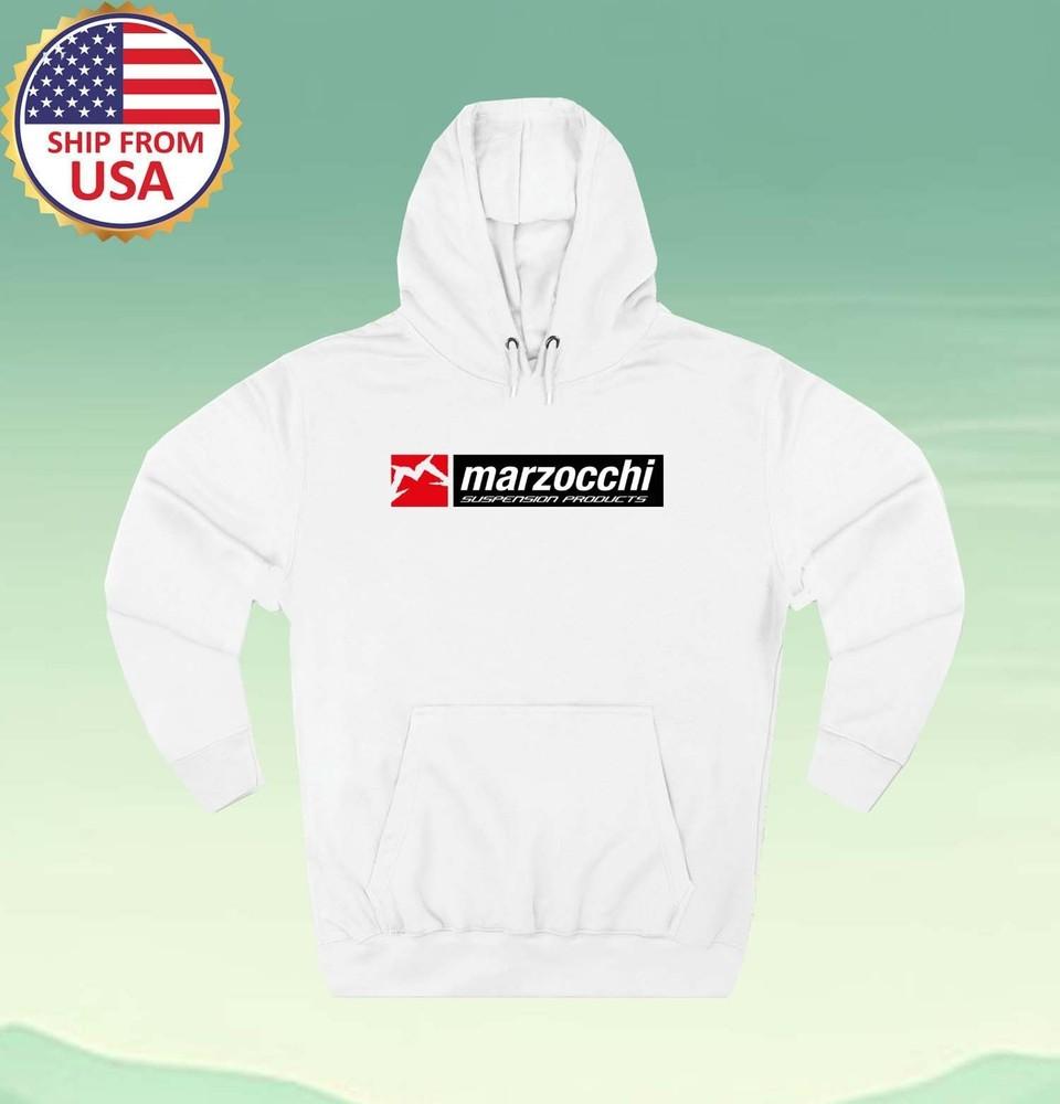 Marzocchi MTB Mountain Bike Suspension Men#039;s White Size S to 3XL Unisex T-Shirt L