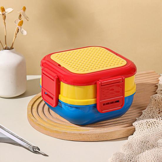 Dospělý Bento Box se dvěma stohovatelnými nepropustnými přihrádkami Bez BPA Nádoba na uchovávání potravin Obědový box Bezpečné pro mikrovlnnou troubu a myčku nádobí Nádoba na přípravu jídel