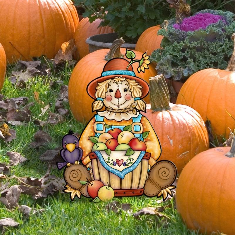 Eye Catching Ground Plug Party Garden Decorative Stakes Party Scene Thanksgiving Day Outdoor Floor Insert For Yard Lawn