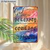 2D Flat 1pc Aluminum Sign "God Grant Me The Serenity Prayer" Inspirational Spiritual Wall Decor Plaque for Home Bedroom Prayer Room, Perfect Gift for