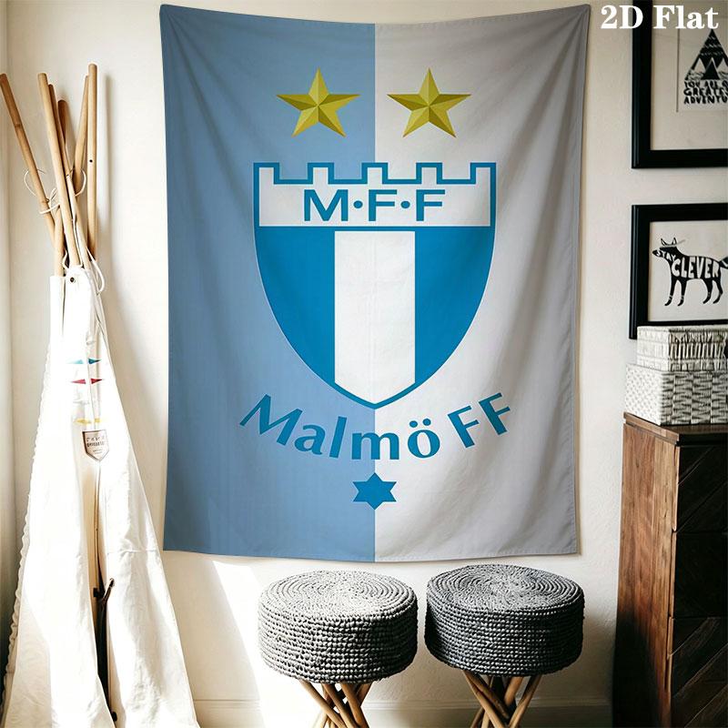 Malmö FF Wall Hanging Printed Fabric Blanket Decorative Tapestries for Bedroom Living Room Home Decor