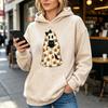 Cute Black Cat Ghost Pumpkin Graphic Hoodie Long Sleeve Women Autumn Winter Sweatshirt Cozy Funny Trend Halloween Women Pullover