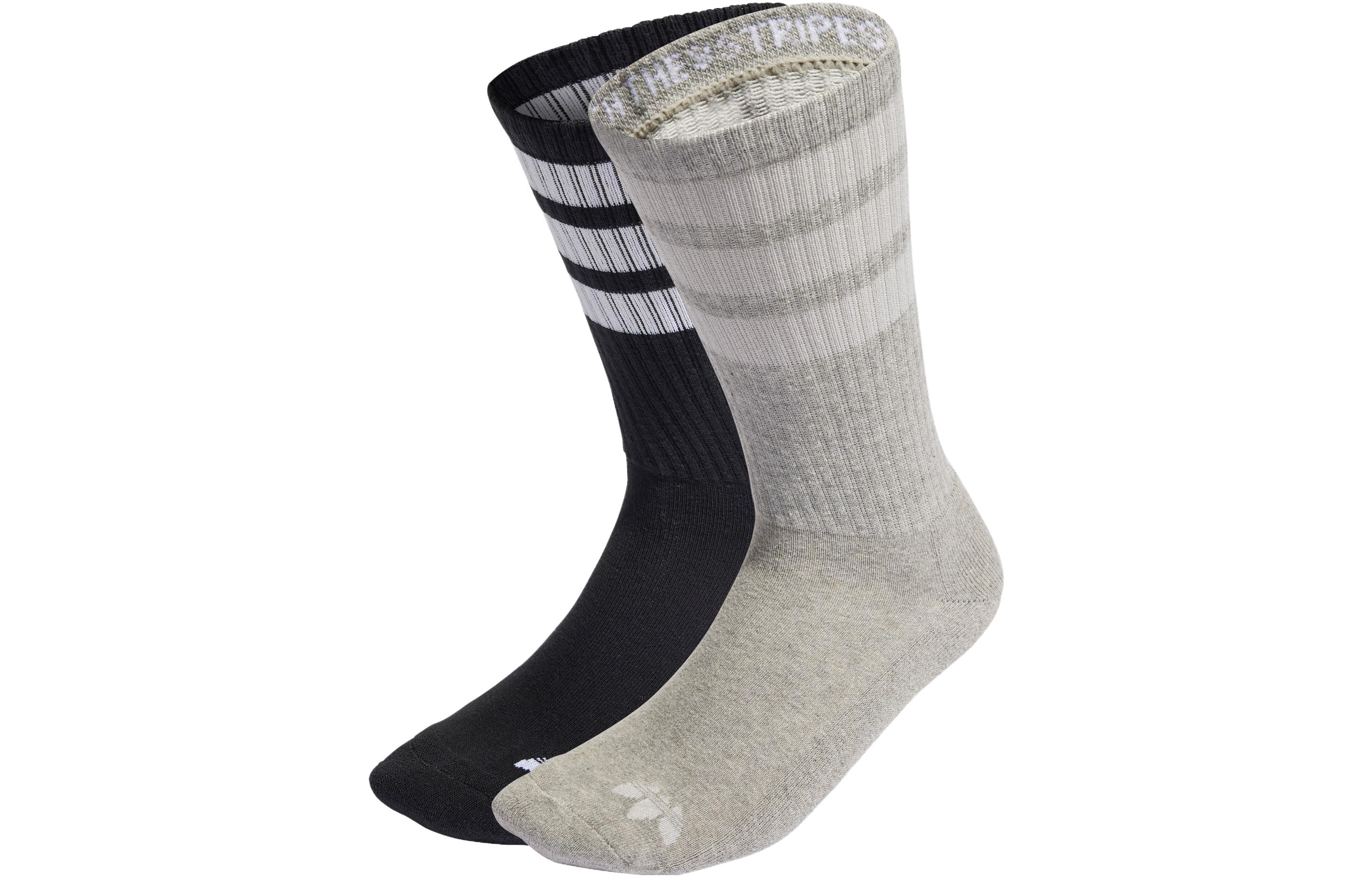 Adidas Originals 3 STRIPES CREW SOCKS 2 PAIRS Crew Socks Unisex 2 Pack HM1806 XS