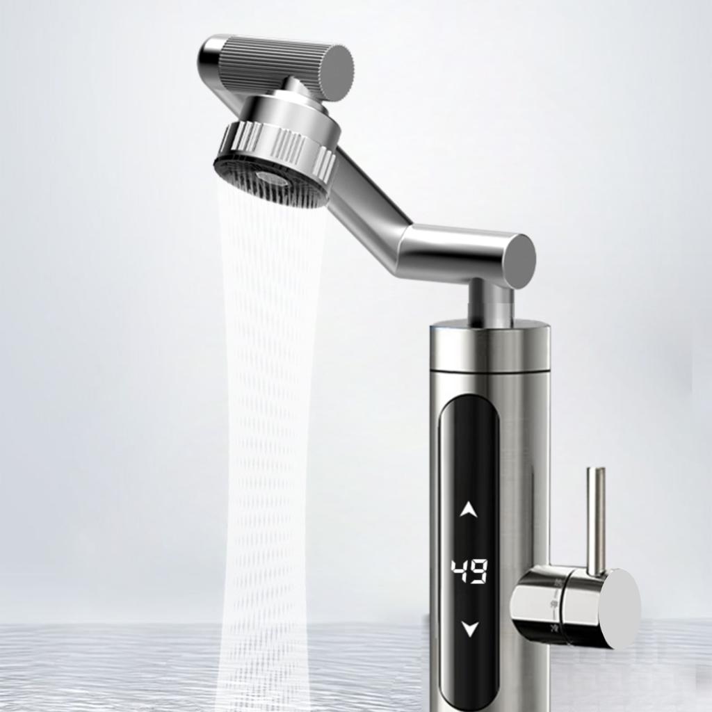 3000W Electric Heating Faucet 220V Tankless Hot Water Heater Faucet with LED Temperature Display