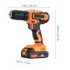 SucceBuy Cordless Drill Driver Metal Chuck Drill Driver Kit with Lithium Batteries and Charger Tool Box for Wood Metal Drilling