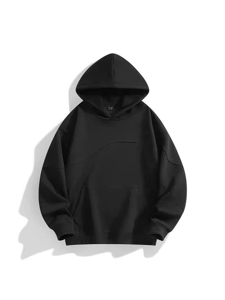 Sweat à capuche tendance pour homme: Design Déstructuré, Style High Street, Surpiqué pour le Printemps/Automne.