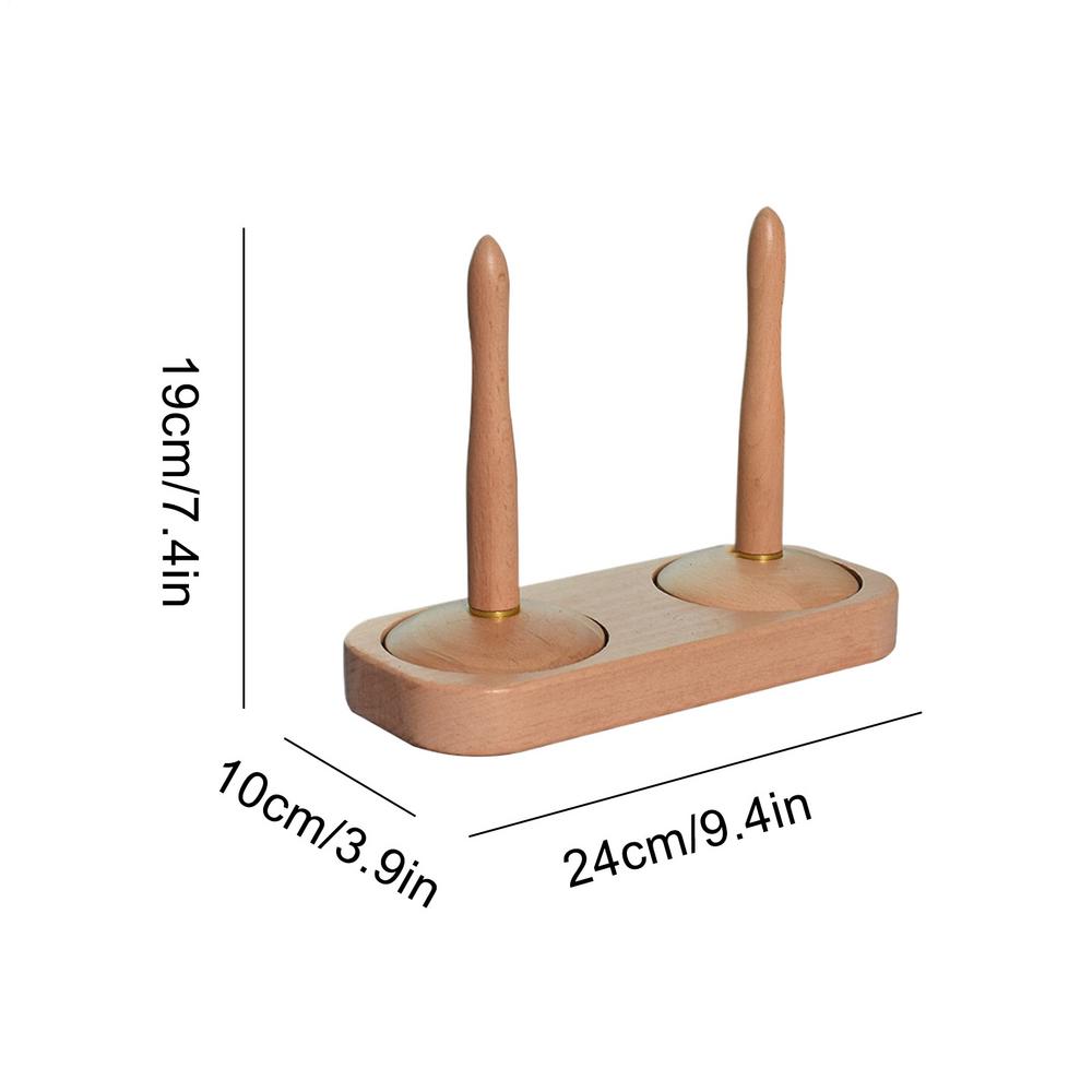 Wooden Crochet Yarn Holder Weaving Spinner Tool Yarn Distributor Yarn Rotator Wool Yarn Holder For Crochet Knitting