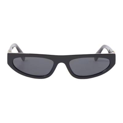 Cat Eye Sonnenbrille Mit Logo-Bügeln Damen Sonnenbrille Schwarz SMU07Z_E1AB_F05S0_C_056