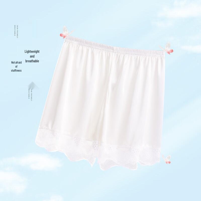 Women's Ice Silk Anti-Chafe Lace Safety Shorts