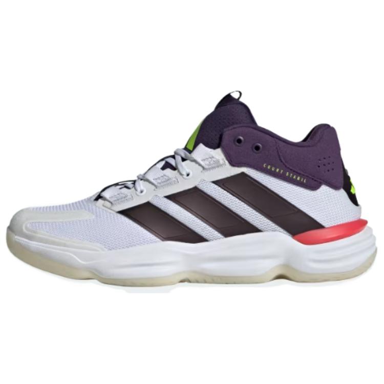 Adidas Court Stabil White Aurora Metallic Plum Men Sneakers Cloud-White Aurora-Plum JH5163