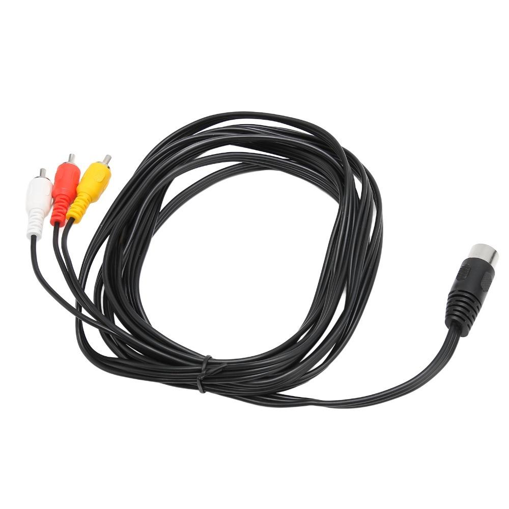 Durable Plug and Play DIN 8 Pin Male To 3RCA Male Cable Flexible 9.8ft Sound Adapter Cable DIN 8 Pin To 3RCA Stereo Equipment