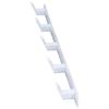 Wall Mounted Coat Rack Modern Stylish Coat Hanger Rack with 5 Hooks for Bathroom Living Room White