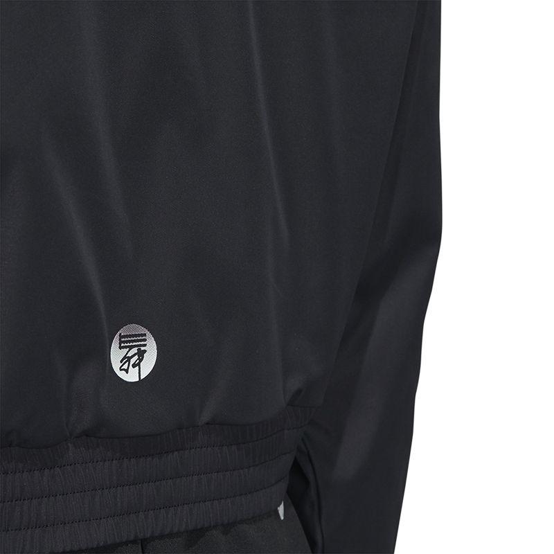 adidas Logo Buchstaben Print Drei Streifen Kapuzenpullover Damen Jacken Schwarz HI6825