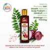 Huile capillaire à l'oignon rouge 200 ml - huile anti-chute et de croissance des cheveux avec graine noire, feuille de curry, hibiscus bhringraj et plus de 29 huiles et extraits naturels