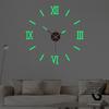 Creative Non-punching, Luminous DIY Wall Clock, Bedroom and Living Room Mirror Clock, Silent Acrylic Decorative Wall Clock