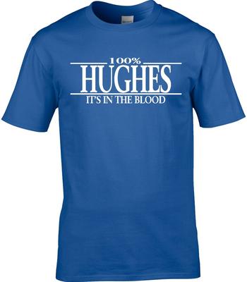 Hughes apellido camiseta unisex Hughes reunión fiesta nombre familia