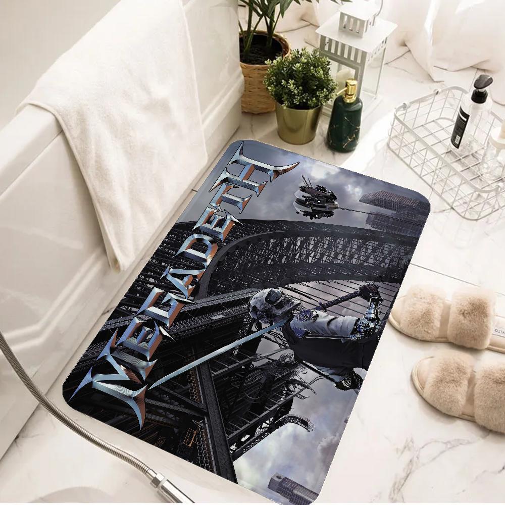 M-Megadeth Band Floor Mat INS Style Soft Bedroom Floor House Laundry Room Mat Anti-skid Bedside Area Rugs