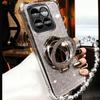 Glitter Crystal Bracelet Phone Holder Case For Funda Xiaomi Redmi 15C Note 15 Note 14 Pro Plus 14C POCO C85 4G 5G Bracket Cover