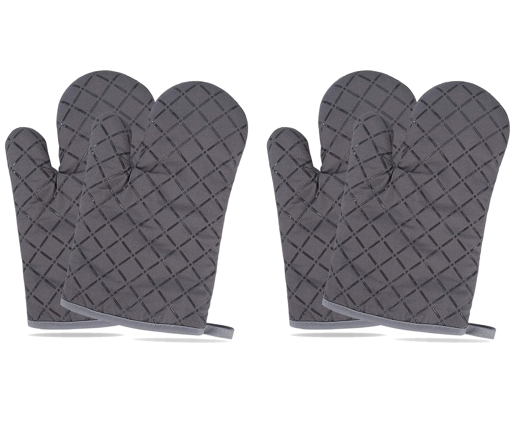 

Rinimie Insulated Oven Cooking Hand Protection Safe for Microwaves and Easy to Put On and Take Heat Resistant up to Set of 4 Mitts, Heat-Resistant