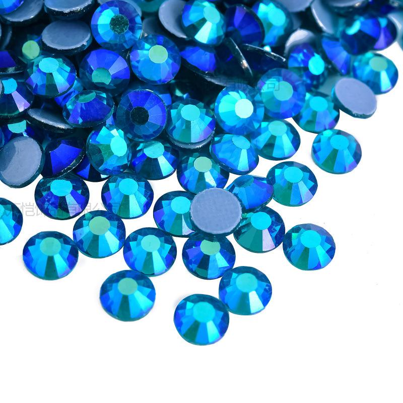 Imitation Austrian Diamond, Even Surface Hot Melt Adhesive Hot Diamond Ab Color Crystal Glass Diy Clothing Rhinestone Decoration