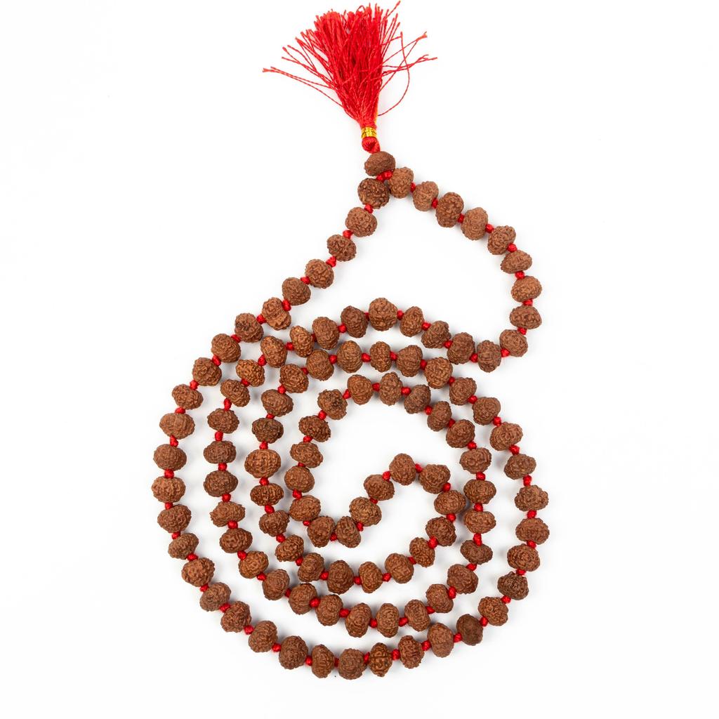 10 Mukhi Indonesian Rudraksha Mala 108+1 Beads |Spiritual Healing Necklace| Meditation Yoga Mala |Authentic Rudraksha Mala for Men & Women