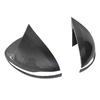 ABS Fiber Ox Horn Rearview Mirror Lid Cover Trim For 15-21 Mercedes-Benz C-Class