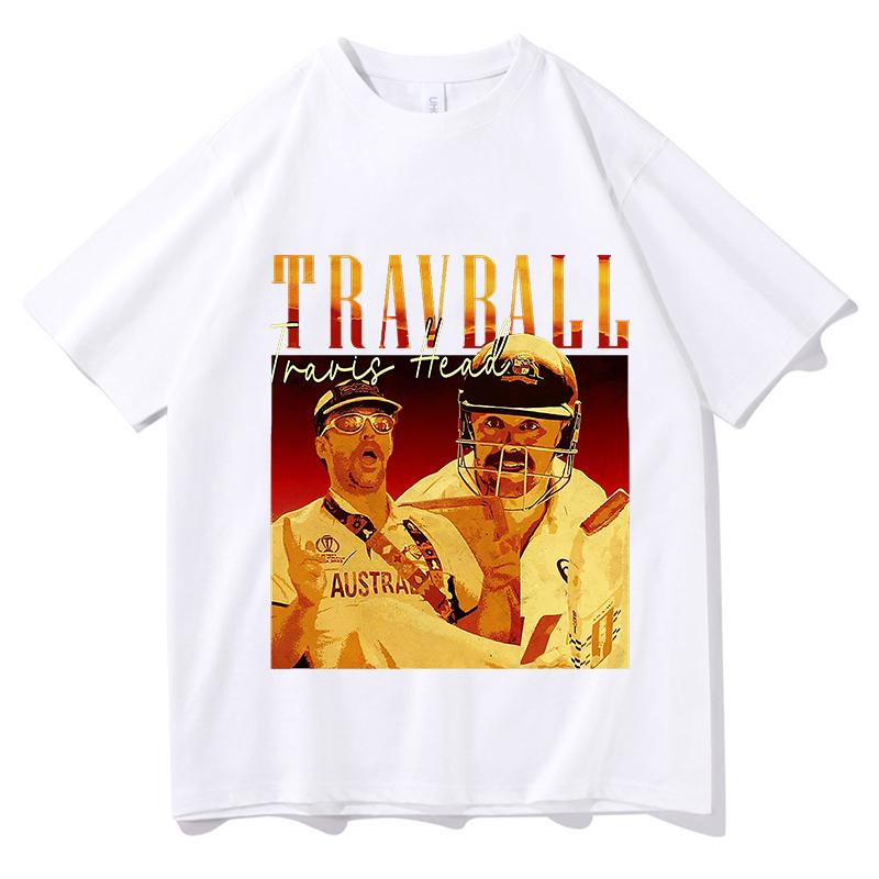 Fashion TravBall Travis Head TShirt Cotton Breathable Loose Top Harajuku Women Unisex Sportswear Round Neck Short Sleeve Streetwear