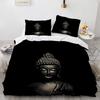 3D Buddha Print Bedding Set Meditation Duvet Covers With Pillow Cover Case Home Decor Bed Clothes Double Queen King Size