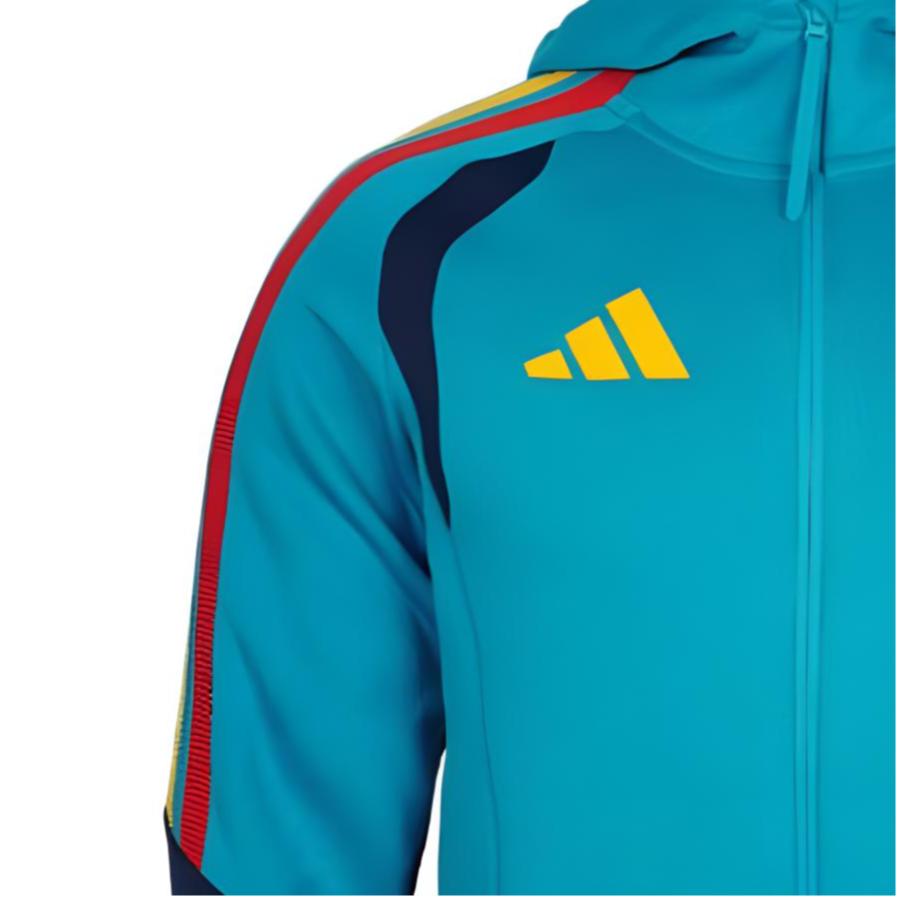 adidas 2026 FIFA World Cup Spain Player Edition Men's Full-Zip Hooded Windbreaker Jacket Bright Blue KS5202