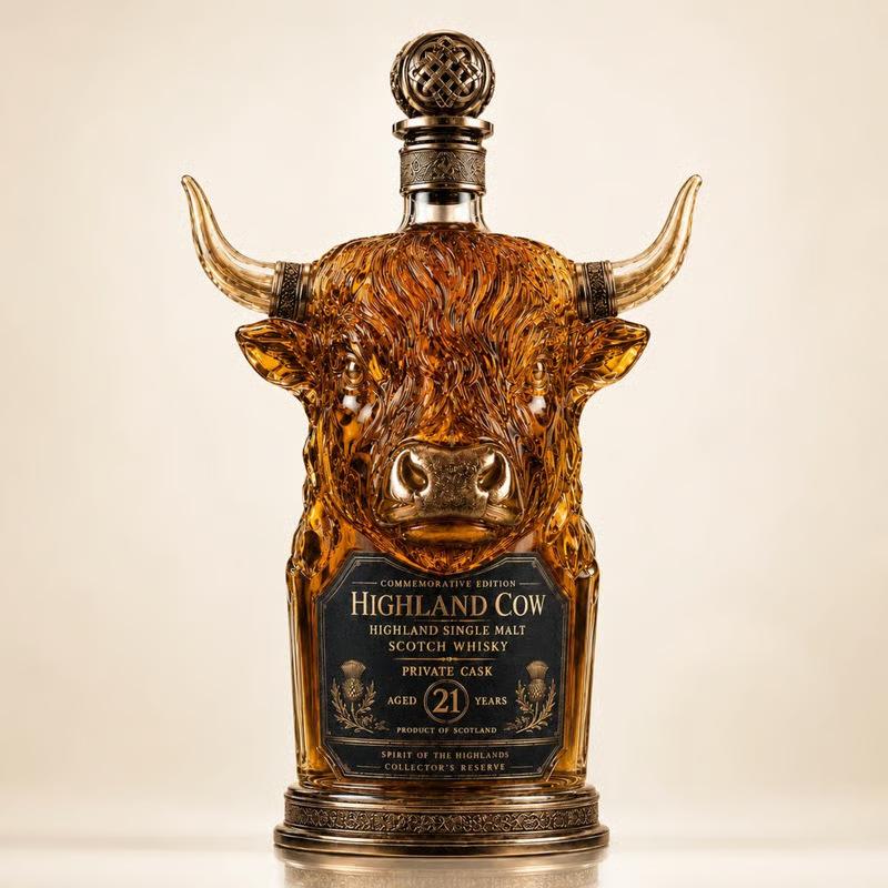 Creatieve Hooglandkoe Whiskey Decanteerkan Stierenkopvormig Glas Wijnfles Borosilicaat Likeur Karaf Barware Decoratie Cadeau