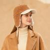 Autumn Winter Fleece Lamb Wool Baseball Cap for Women, Outdoor Warm Fleece Hat, Windproof Earflap Thermal Baseball Cap Unisex