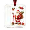 Decorative Cash Holder for Christmas Acrylic Money Ornament, Gift Hanging Decor with Ornament Tree Festive Pattern, Pendant Surprise Giving,