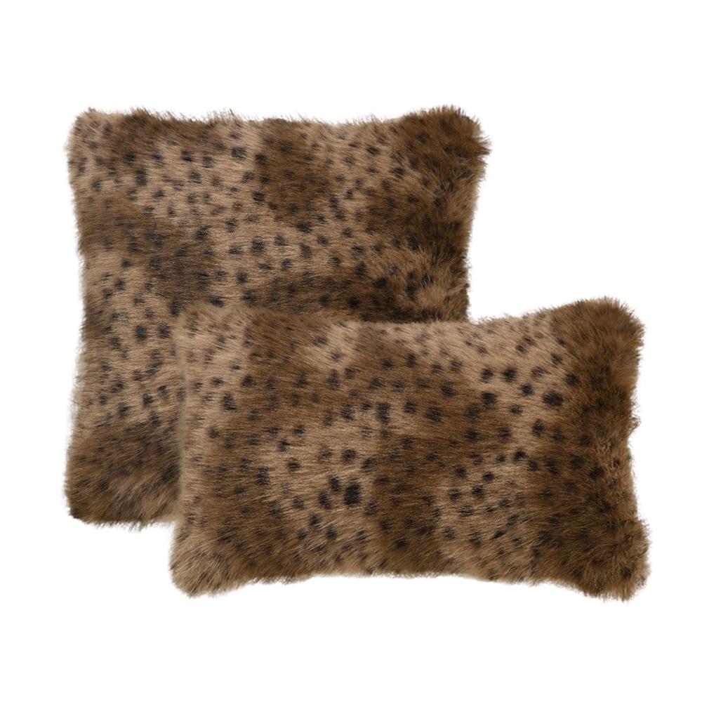 ACHETER MAINTENANT 1 PIÈCE Housse de Coussin Animal Longue en Peluche à Pois Housse de Coussin Décorative Confortable pour Canapé Salon