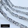Multi-Faceted Crystal Glass Square Beads: 4/6/8mm Sugar Cubes for DIY Jewelry, Loose Beading with Holes