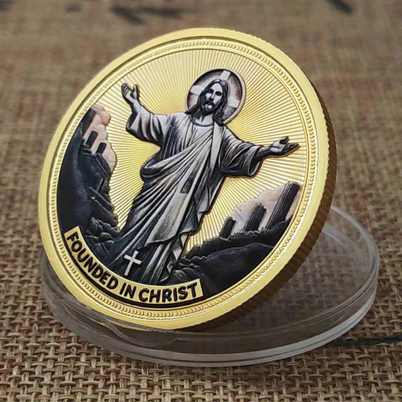 Western commemorative coins, metal crafts, collectibles, playing coins, gold coins золотой